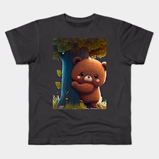 Shy Bear Kids T-Shirt